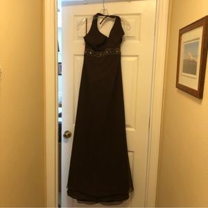 Chocolate brown formal gown